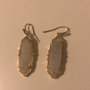 Drusy white Kendra Scott earrings